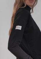 Women Sweatshirt High neck organic cotton slits - Loose fit