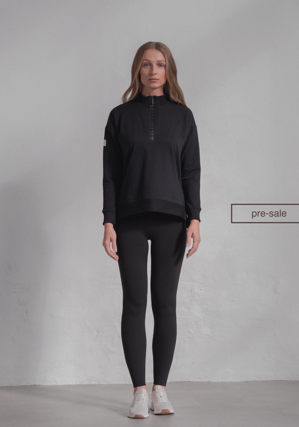 Dámská mikina Zip-up z biobavlny Black - loose fit