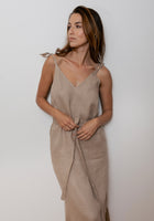 Women's linen long dress - loose fit 