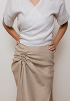 Dámská lněná sukně - regular fit