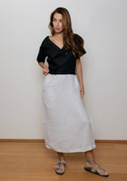 Women's linen wrap top - regular 