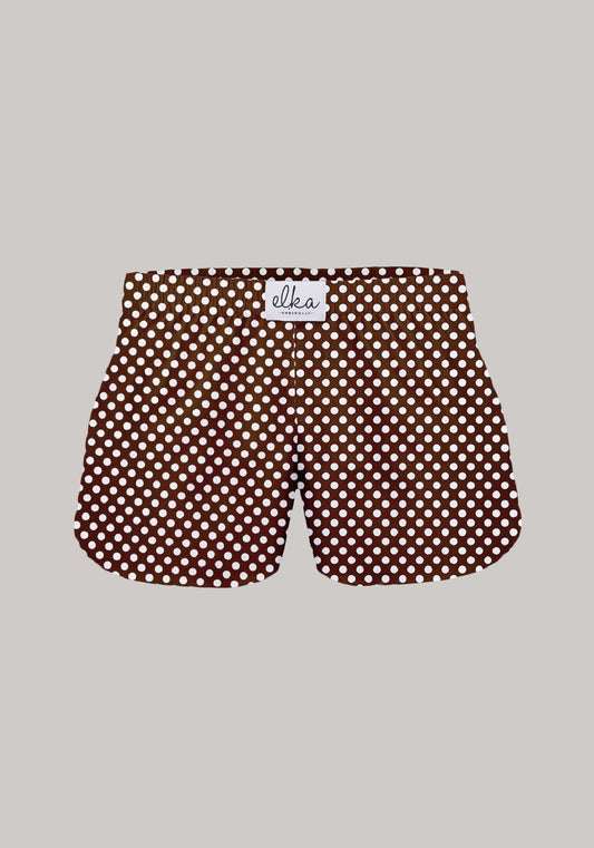 Dámske šortky-trenírky Brown with polka dots