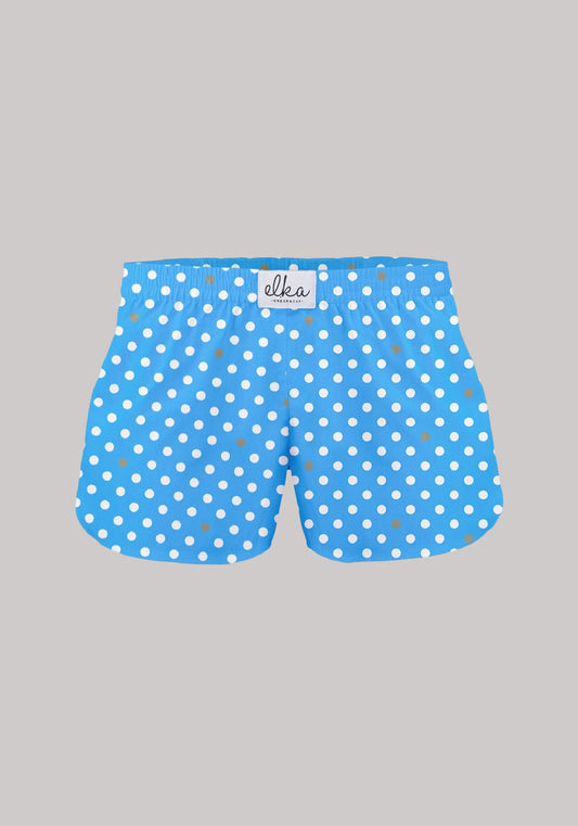 Kids Boxershorts Blue with big polka dots