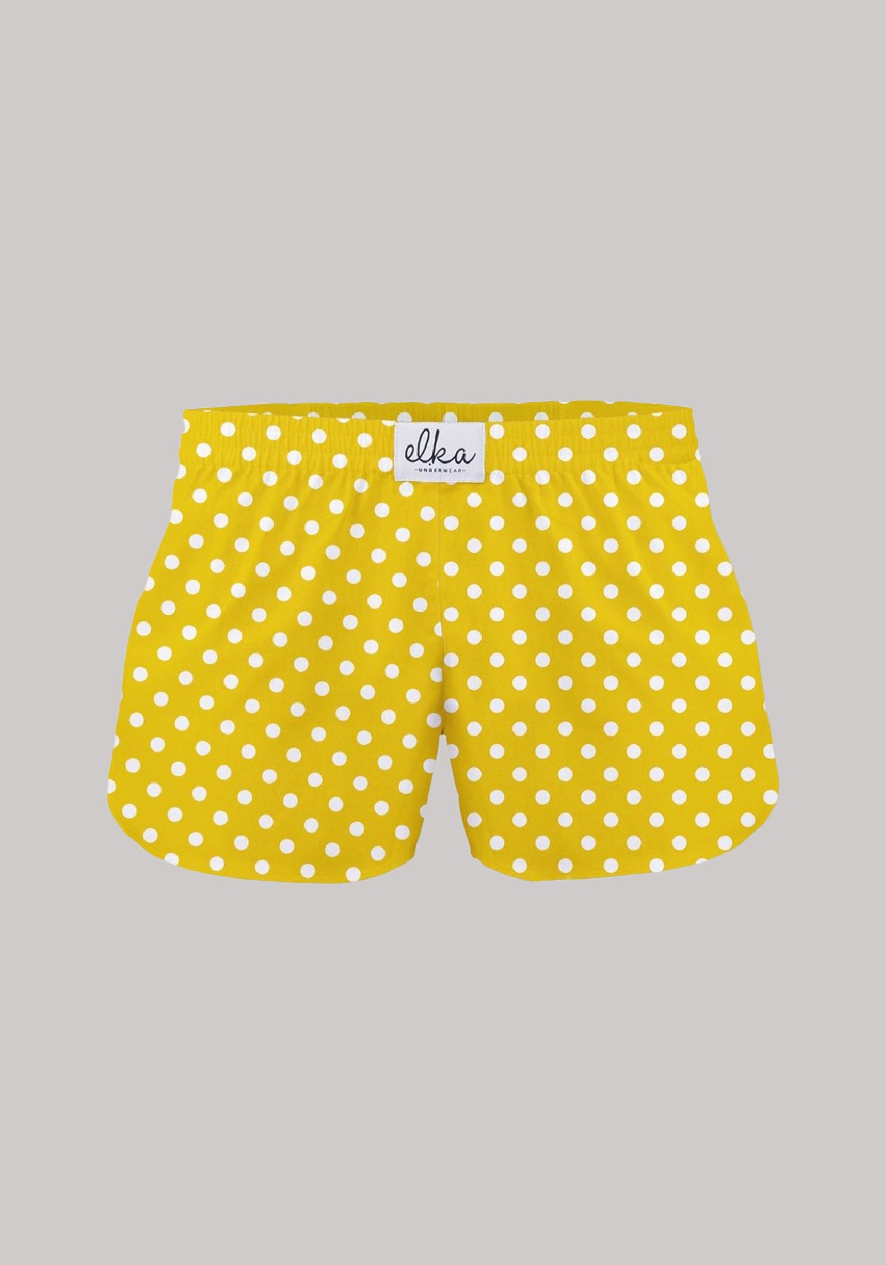 Kids Boxershorts Yellow with polka dots