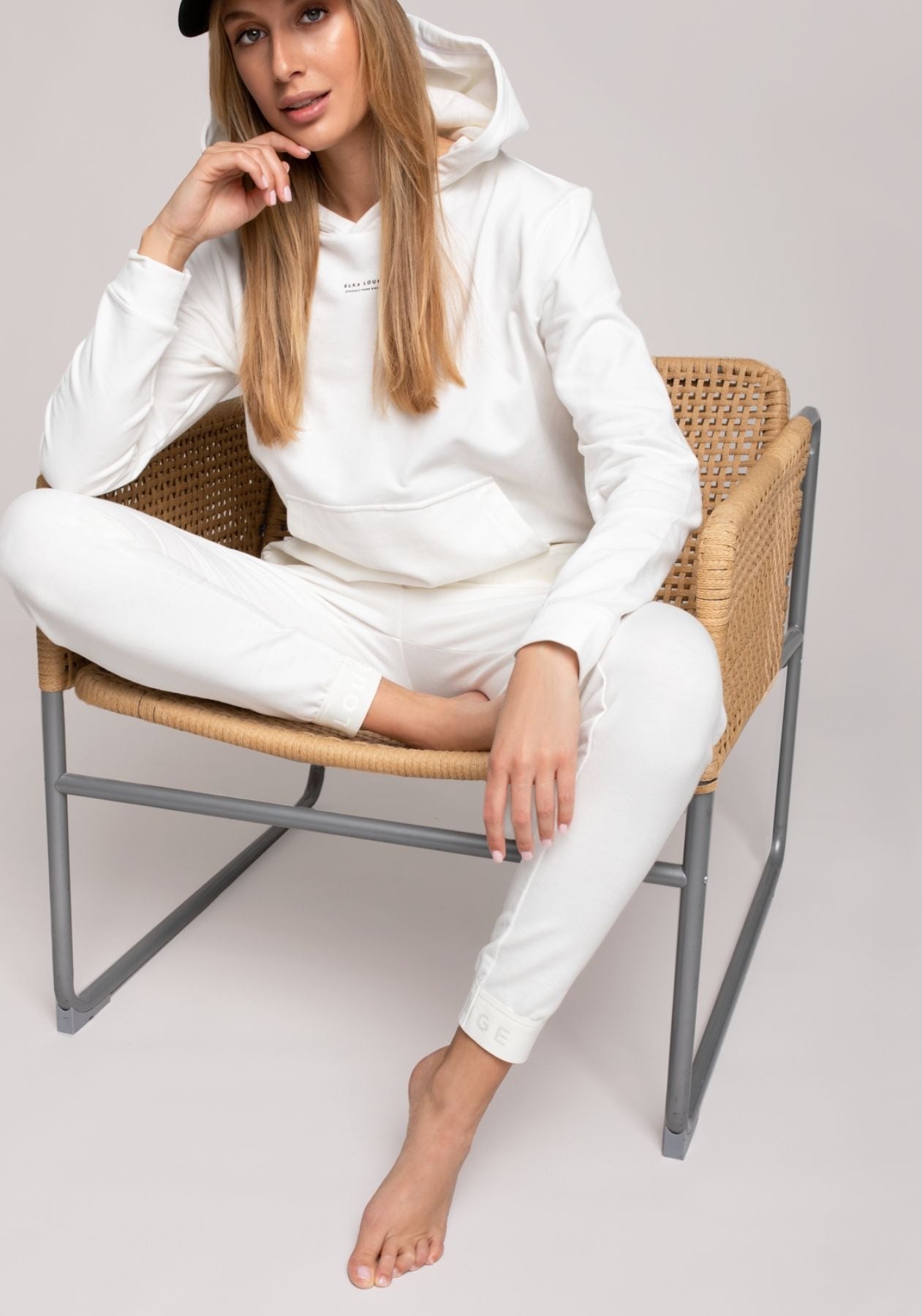 Women sweatpants organic cotton Offwhite