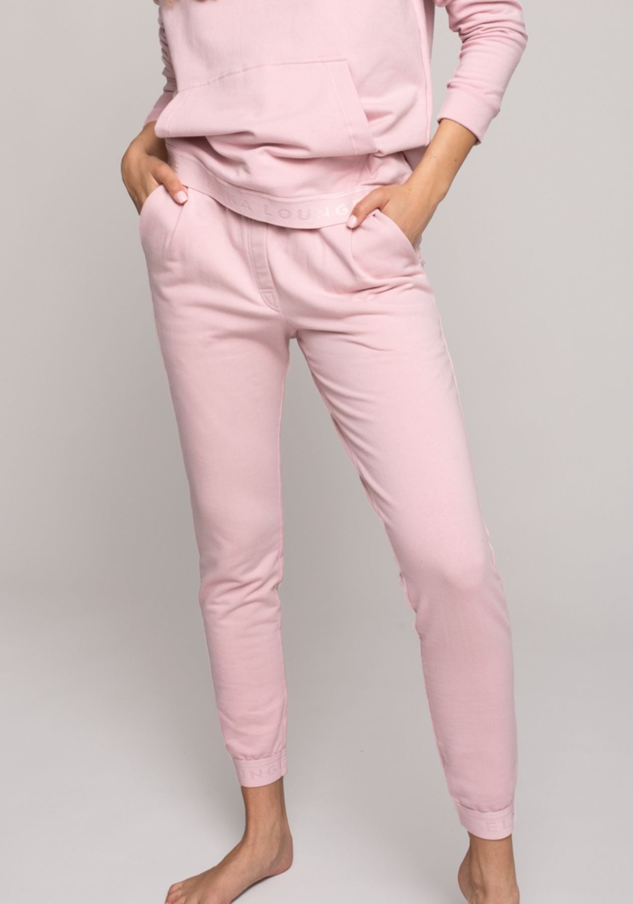 Women sweatpants organic cotton Bailet slipper-pink