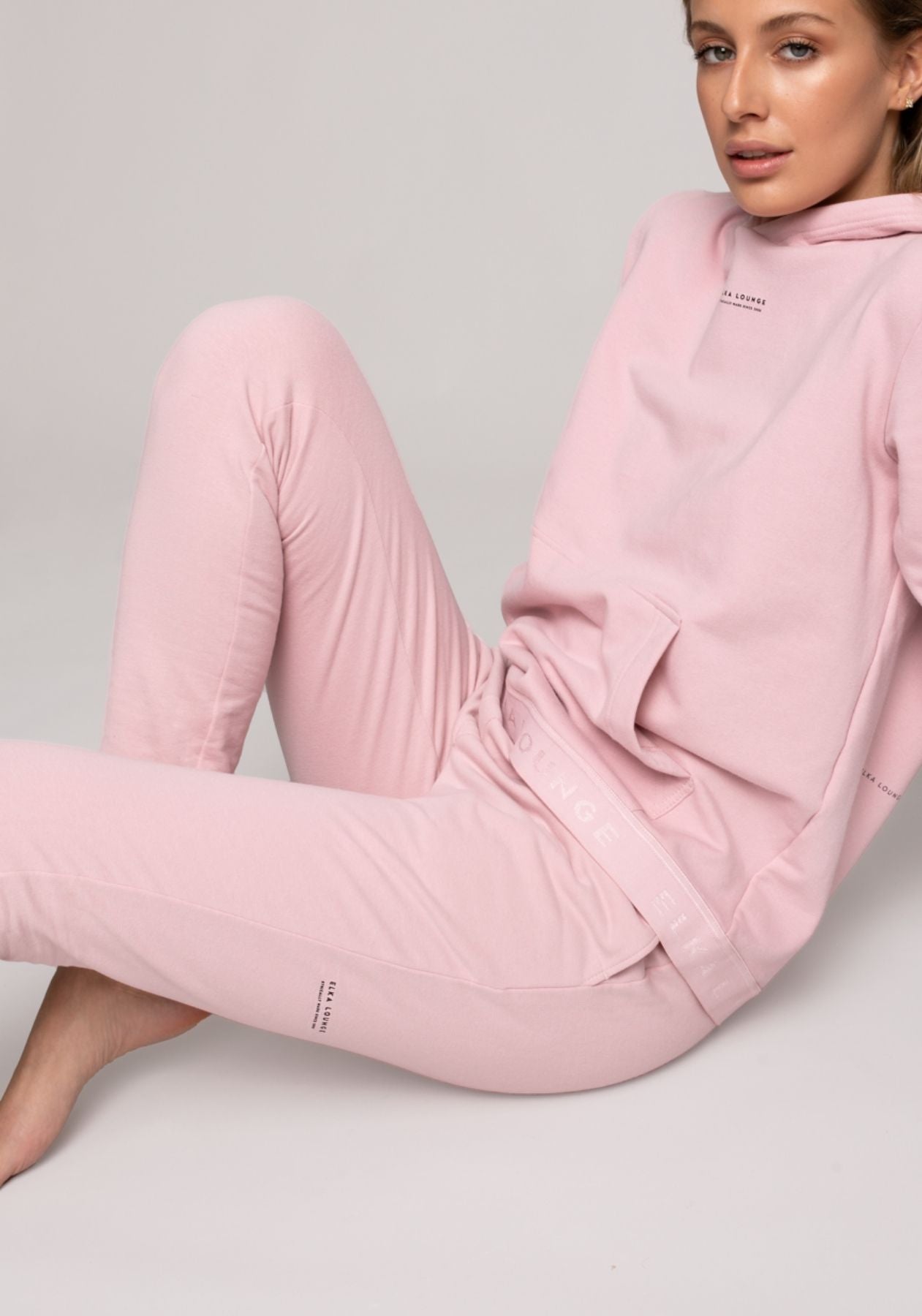 Women sweatpants organic cotton Bailet slipper-pink
