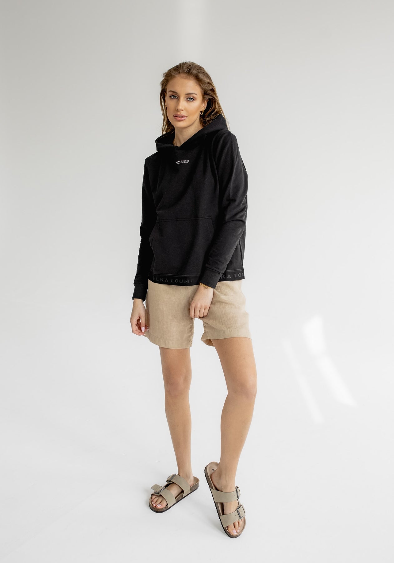 Women hoodie organic cotton Black - regular