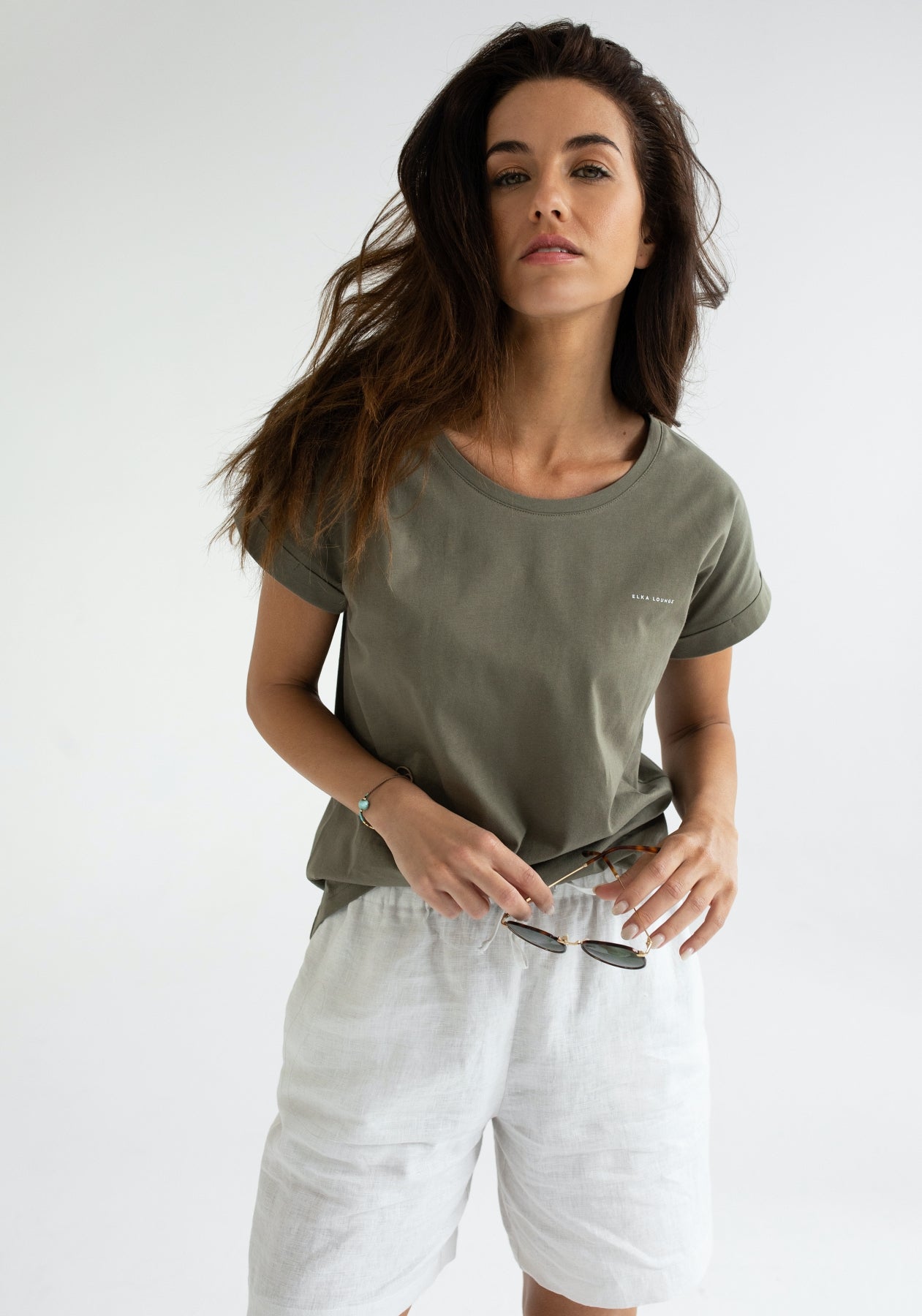 Women koszulka z bawełny organicznej Burnt olive - loose fit