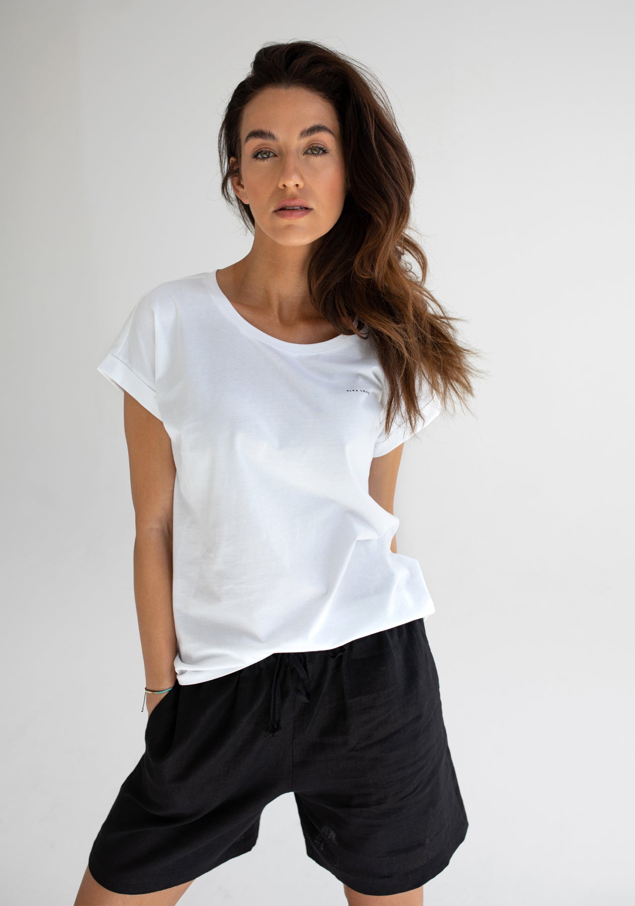 Dámske tričko z biobavlny Optical white - loose fit