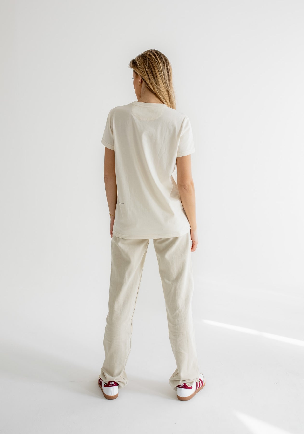 Women koszulka z bawełny organicznej Offwhite-natural - ethically made Minimalist - regular