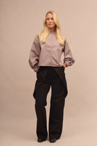 Women's organic cotton V-crop shirt - oversized